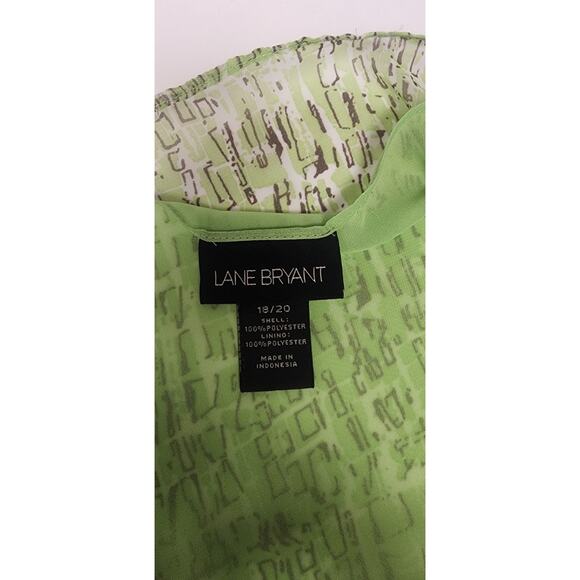Lane Bryant Women’s Short Sleeve V-Neck Peplum Blouse Top Green Brown Size 18-20 - Picture 5 of 6